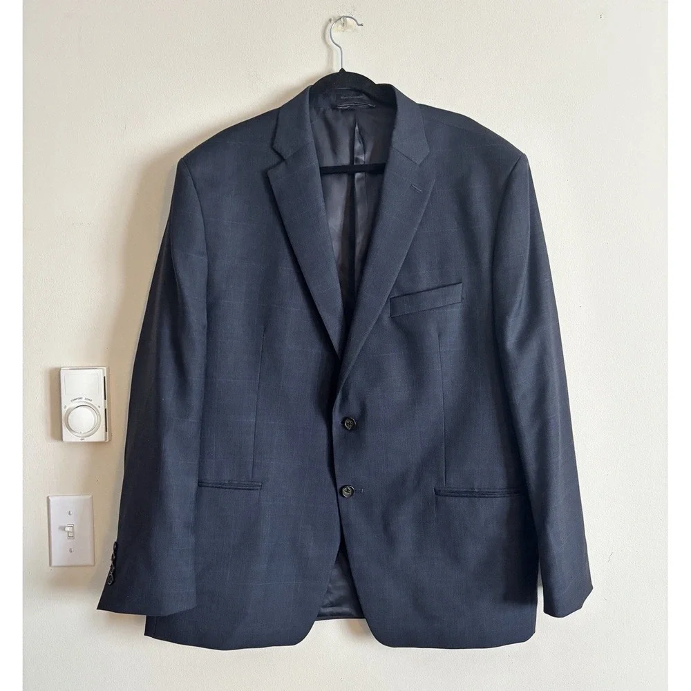 Mens Ralph Lauren Sport Coat Blazer 50R Wool Plaid Wedding Business‎ Office